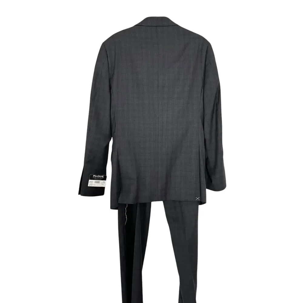 Jos. A. Bank Traveler Brown Wool Plaid Two Piece Suit Set Men’s Size 36R/30W NWT